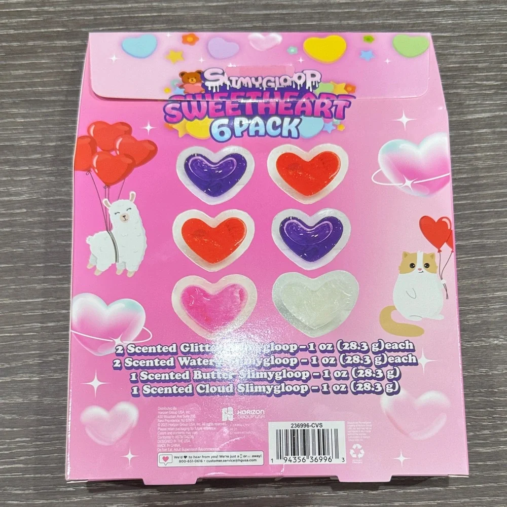 NWT SlimyGloop Sweetheart 6 Pack Scented